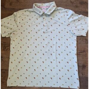 Puma Arnold Palmer Tea and Lemons Polo, Mint Green, Large